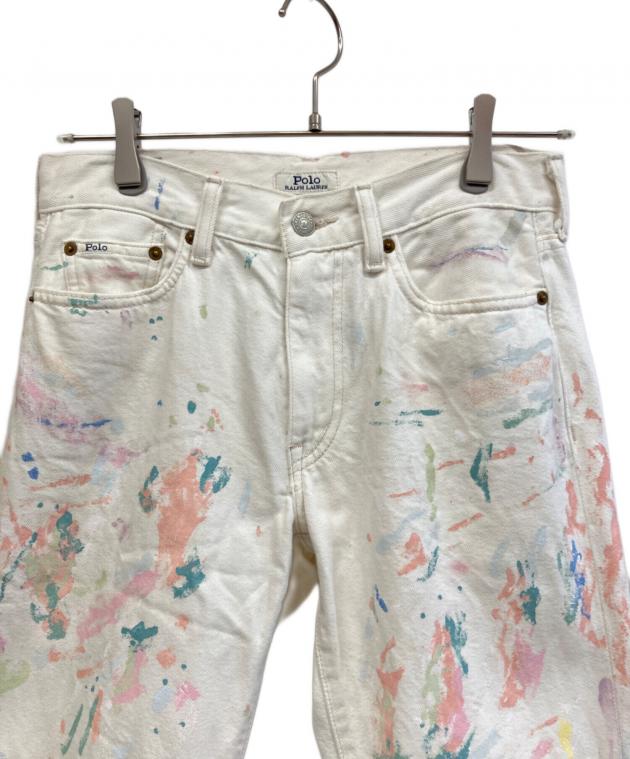 【未使用】POLO RALPH LAUREN ダメージ加工 ペイントデニム 24 中古・古着通販】POLO RALPH LAUREN (ポロ・ラルフローレン) ペイント