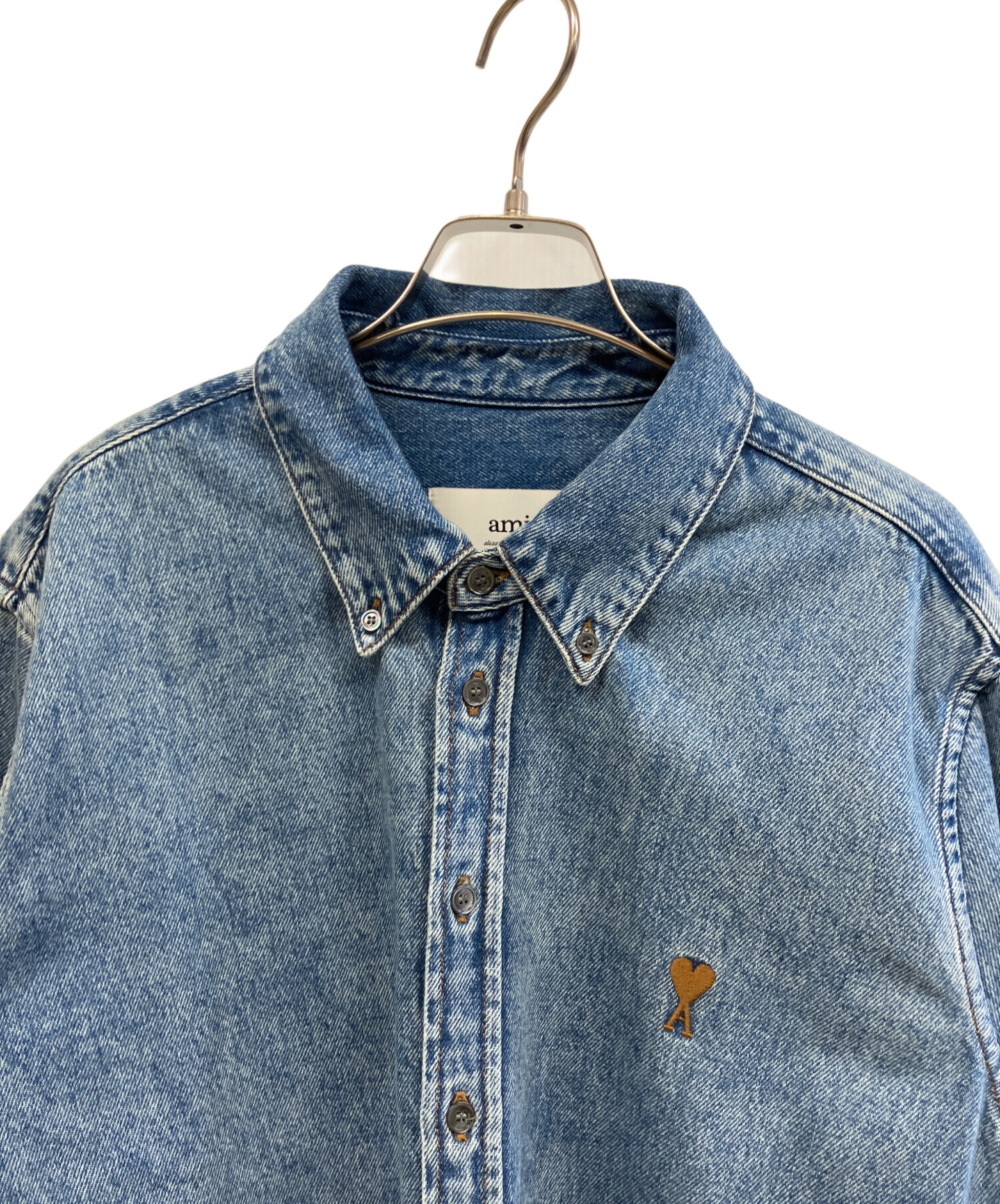 中古・古着通販】ami (アミ) デニムシャツ インディゴ サイズ:M