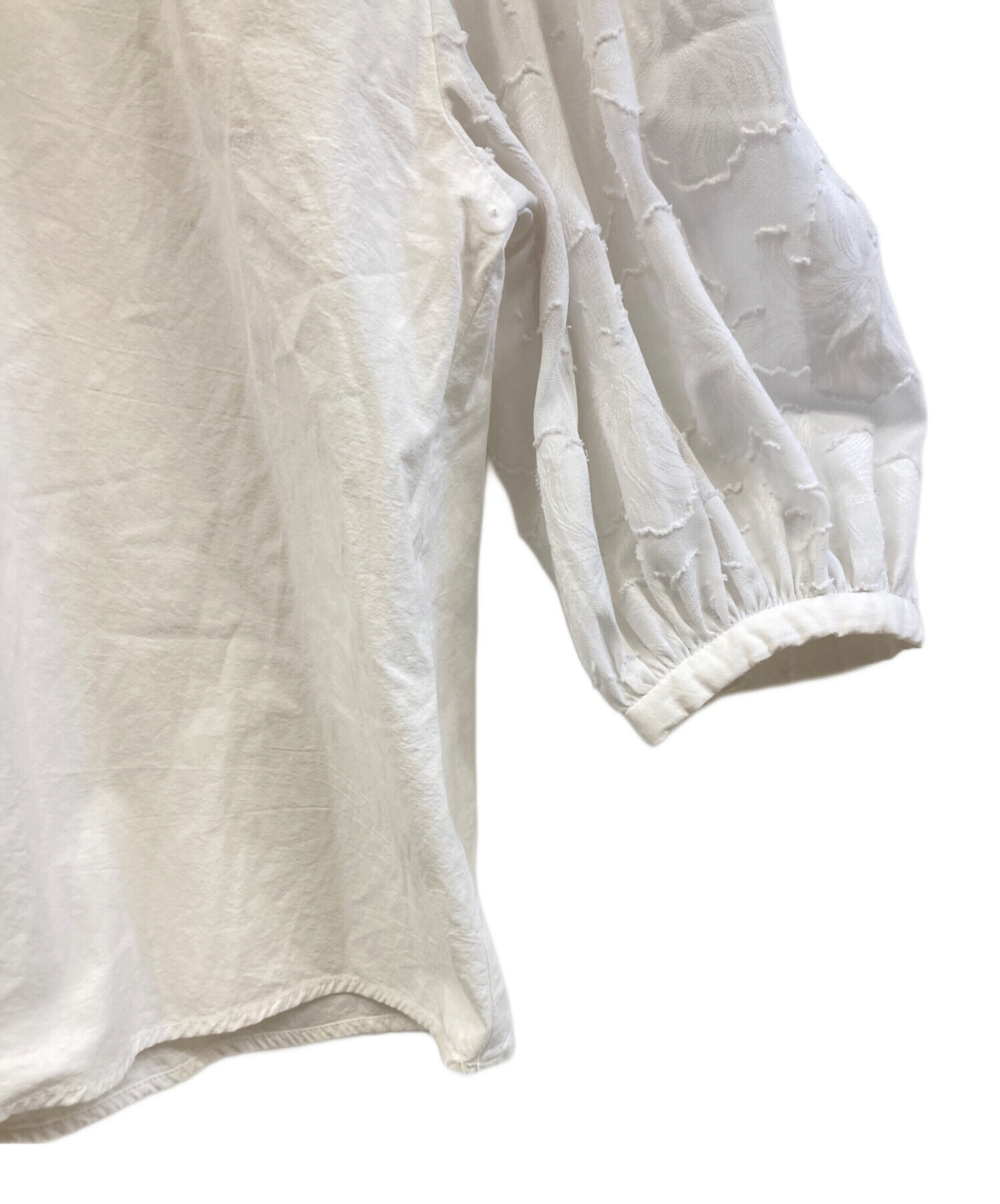 中古・古着通販】CLANE (クラネ) 半袖ブラウス ホワイト サイズ:2 