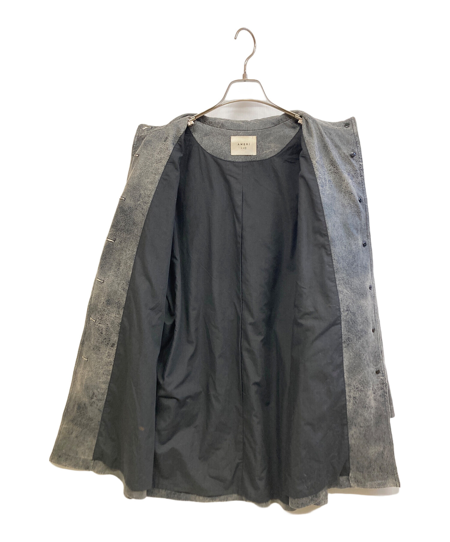 中古・古着通販】AMERI (アメリ) フェイクレザージャケット グレー