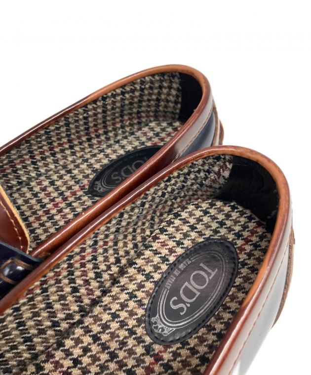 中古・古着通販】TOD'S (トッズ) ペニーローファー ブラウン×ブルー