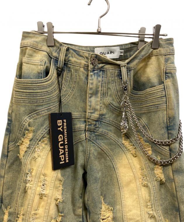 GUAPI デニムパンツ 30 完売品 後ろのタグは切れててないです 中古・古着通販】GUAPI (グアピ) デニムパンツ インディゴ サイズ:30