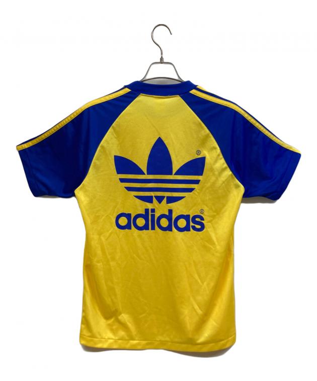 中古・古着通販】adidas (アディダス) 半袖カットソー イエロー×ブルー