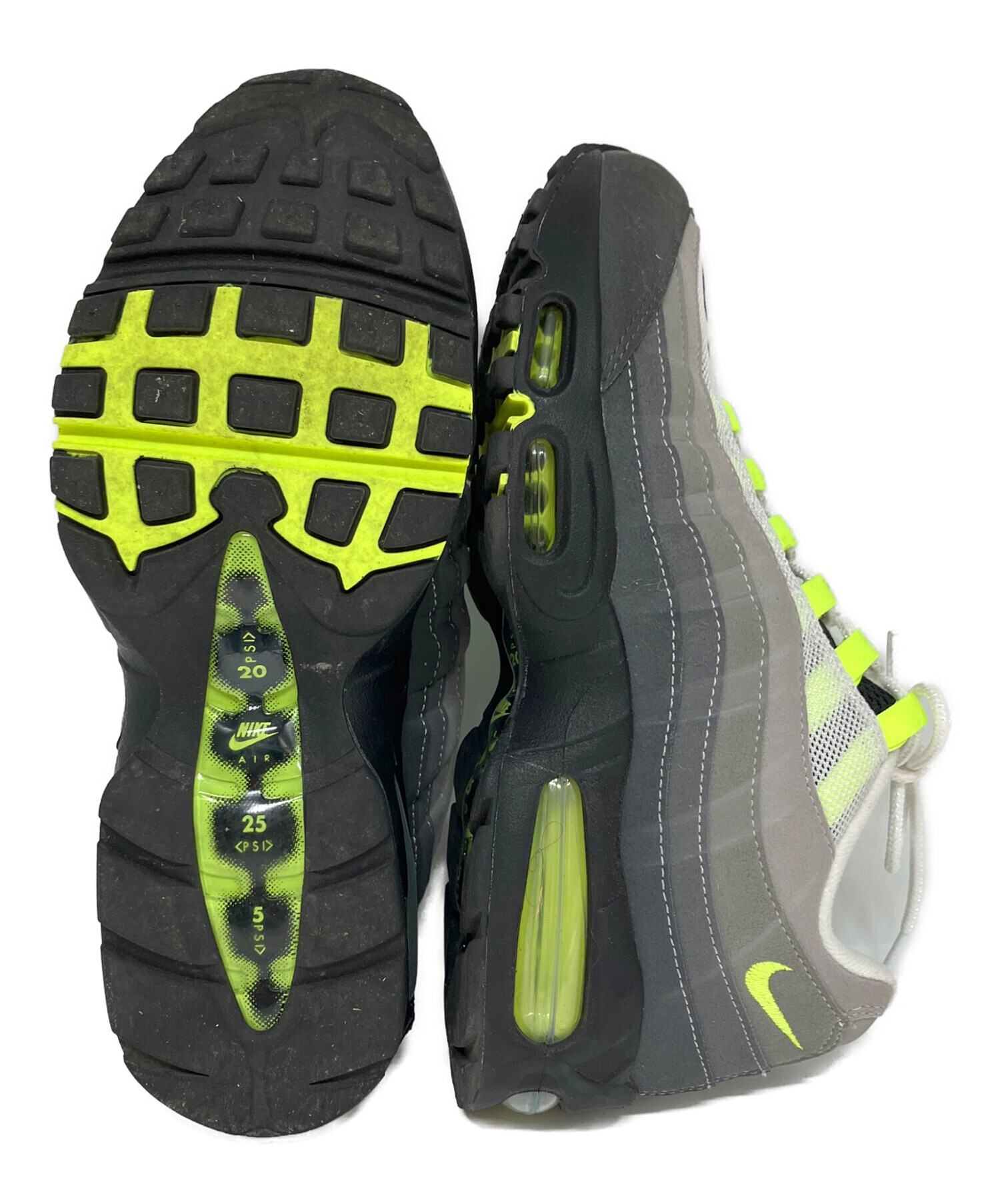 中古・古着通販】NIKE (ナイキ) ローカットスニーカー グレー×黄緑