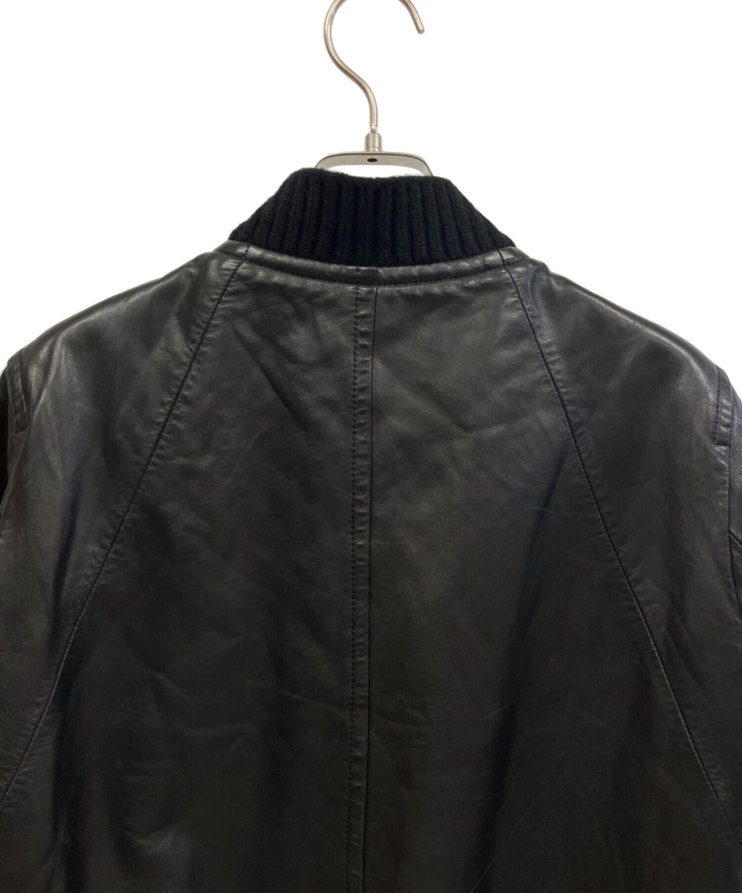 ヴィンテージ　ラムレザージャケット 中古・古着通販】VINCE (ヴィンス) ラムレザージャケット ブラック