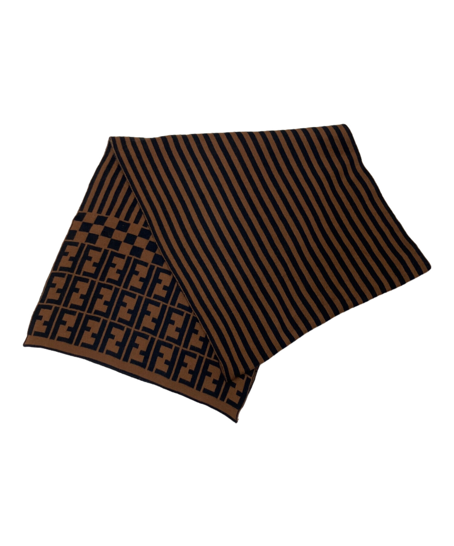 中古・古着通販】FENDI (フェンディ) マフラー ブラウン×ブラック