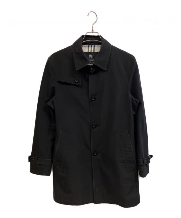 極美品 BURBERRY BLACK LABEL ステンカラーコート黒 L 中古・古着通販】BURBERRY BLACK LABEL (バーバリーブラックレーベル