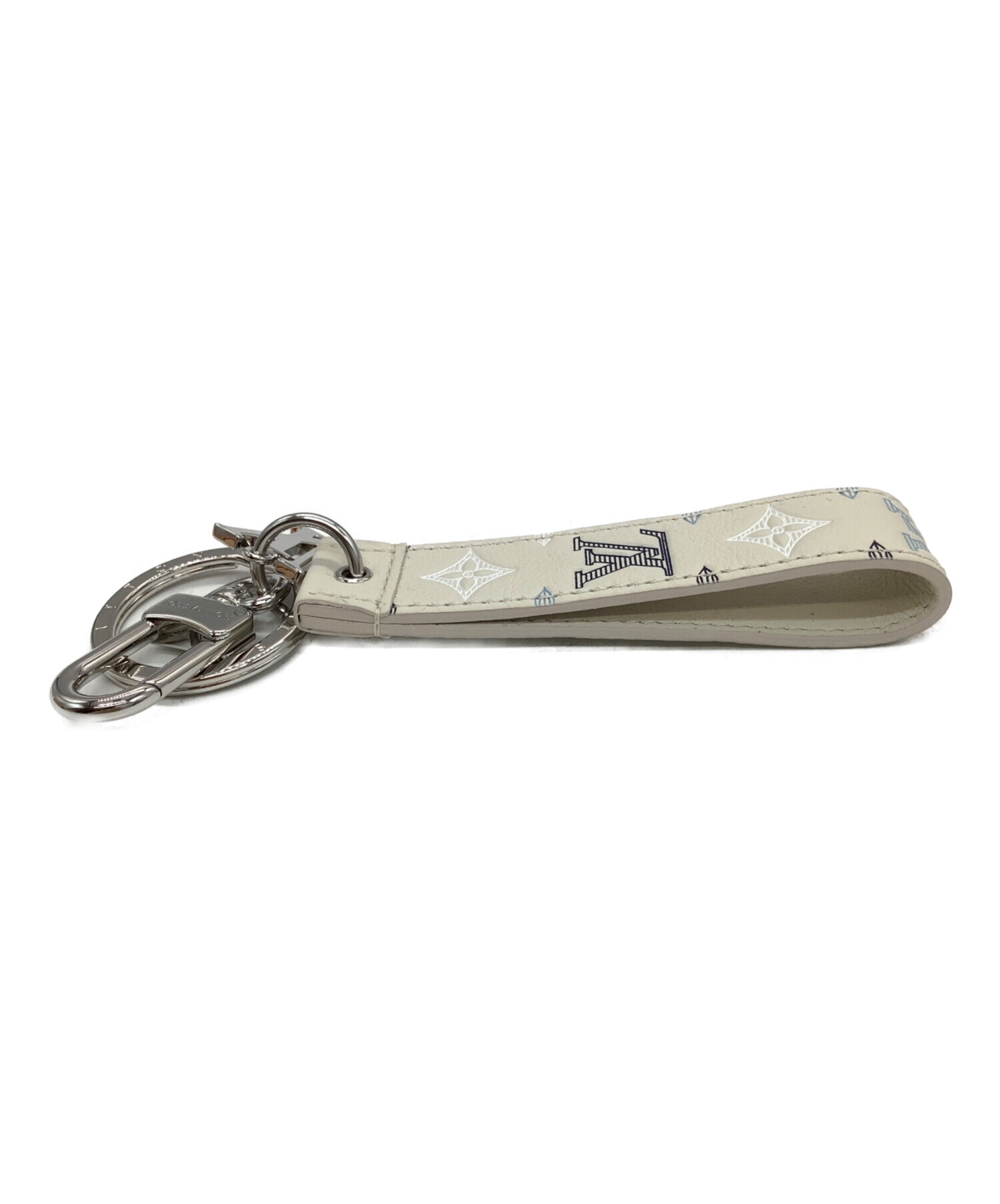 LOUIS VUITTON ホワイトレザー キーホルダー 中古・古着通販】LOUIS VUITTON (ルイ ヴィトン) キーホルダーバッグ