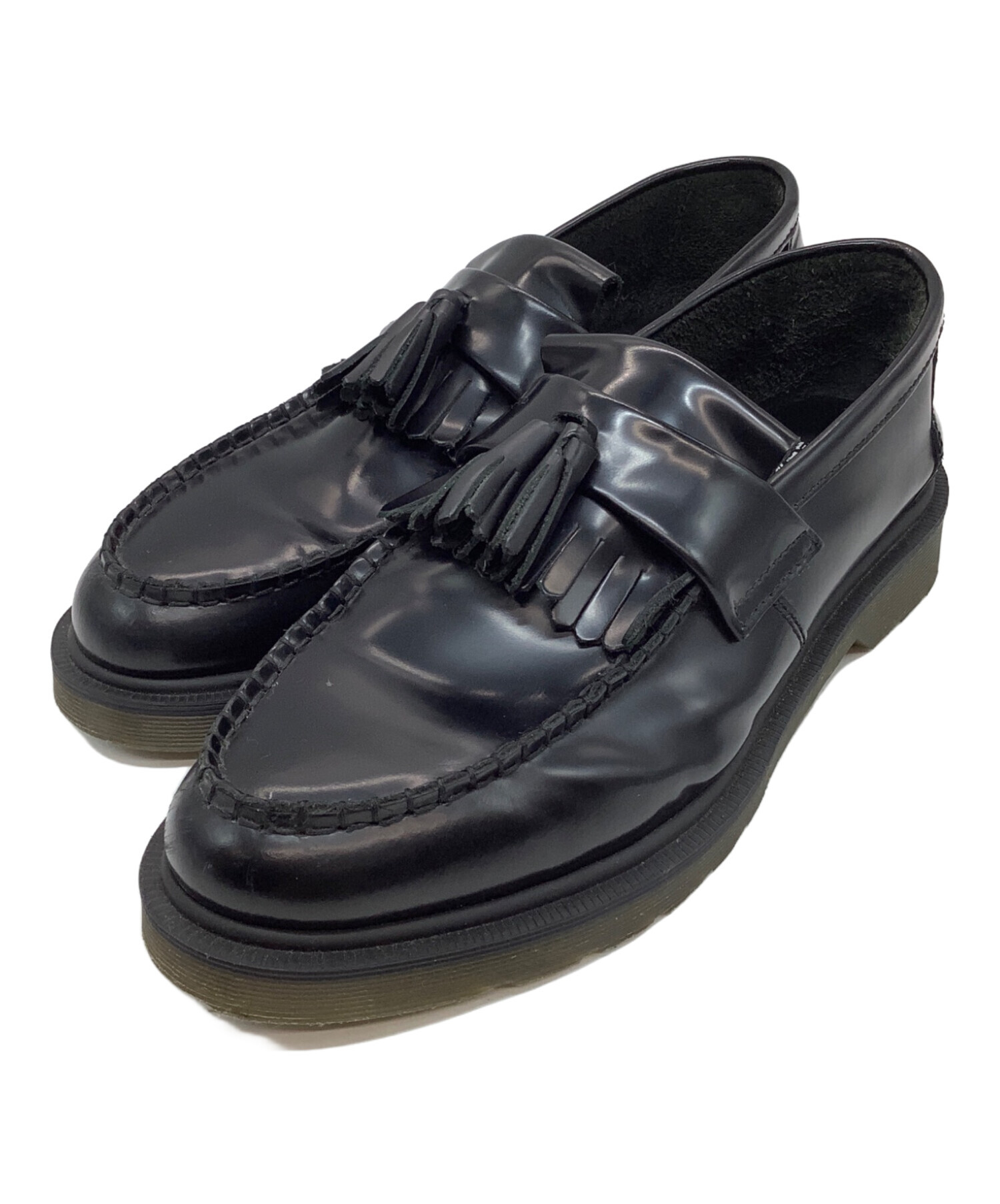 Dr. Martens ブラックフリンジローファー　UK4 中古・古着通販】Dr.Martens (ドクターマーチン) タッセルローファー