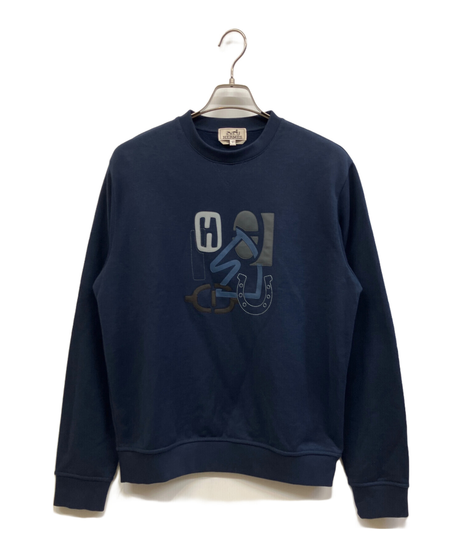 中古・古着通販】HERMES (エルメス) Hパズルスウェット ネイビー