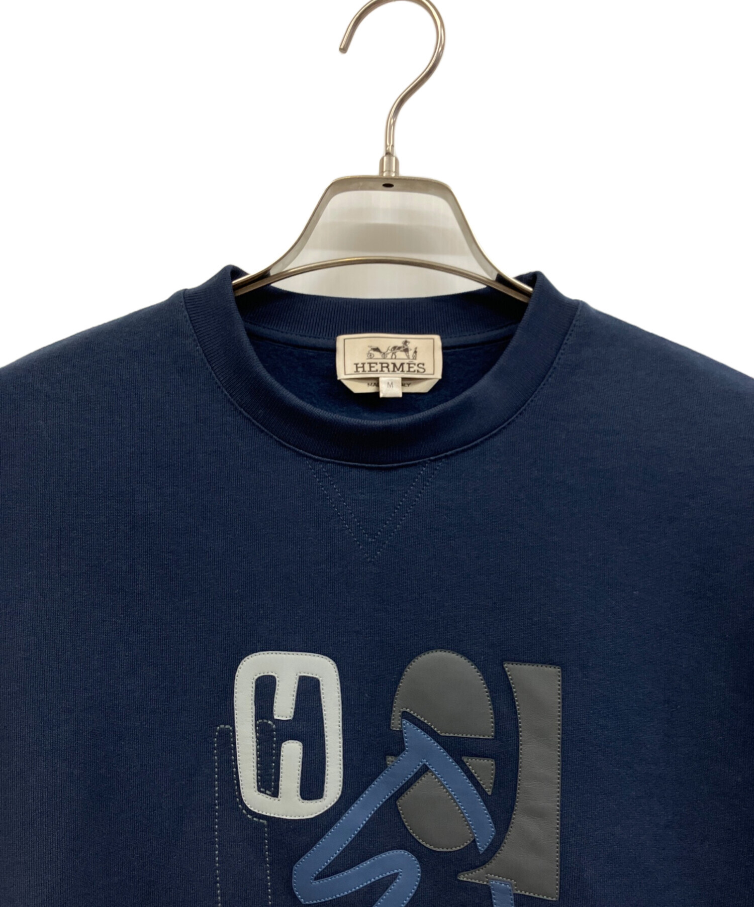中古・古着通販】HERMES (エルメス) Hパズルスウェット ネイビー