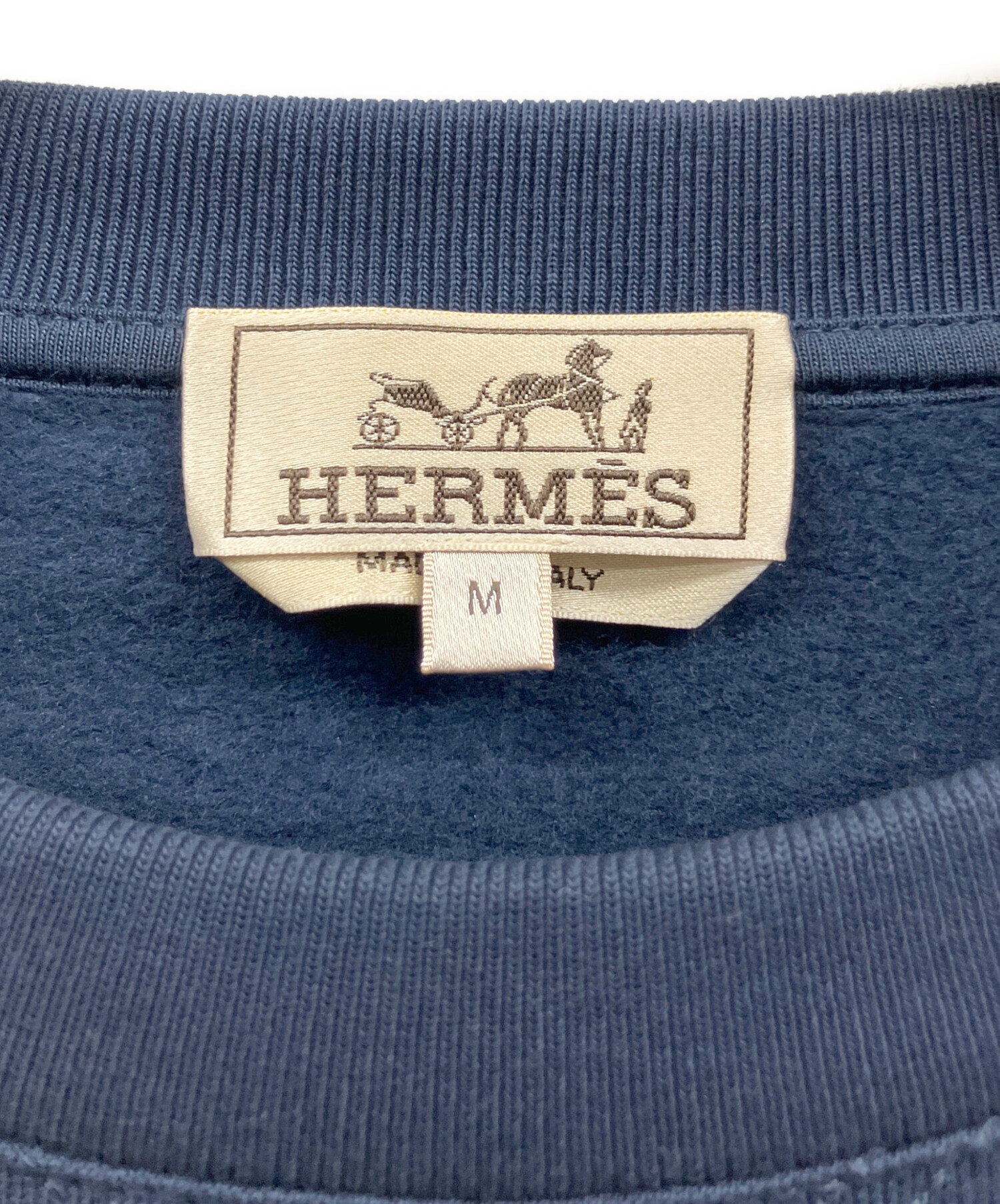 中古・古着通販】HERMES (エルメス) Hパズルスウェット ネイビー