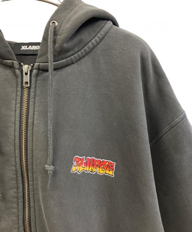 中古・古着通販】X-LARGE (エクストララージ) ジップパーカー グレー