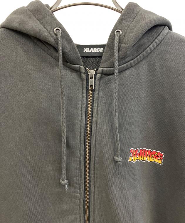 中古・古着通販】X-LARGE (エクストララージ) ジップパーカー グレー