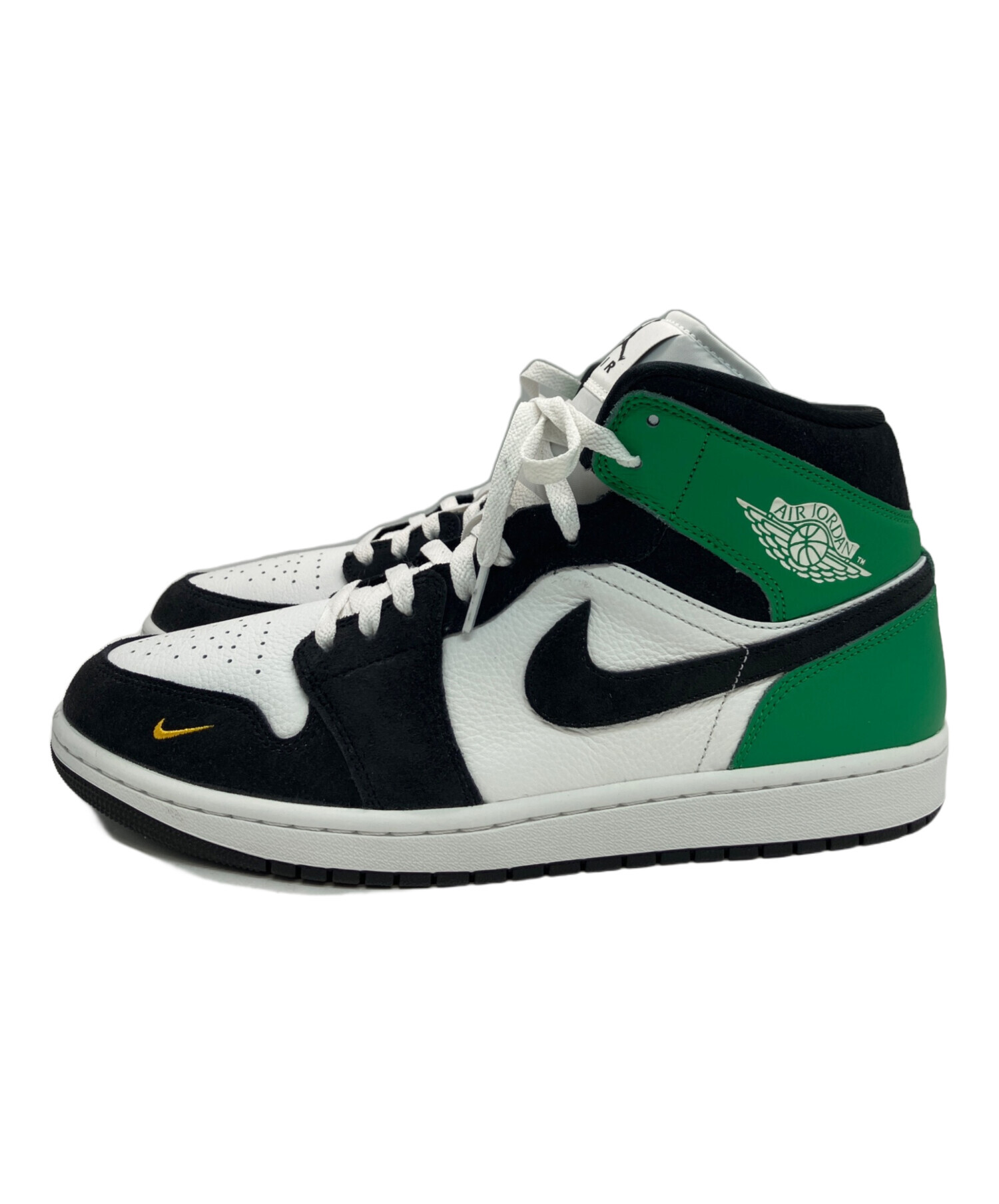 最終値下げNike ハイカットスニーカー ホワイト/ブラック/グリーン　20cm 中古・古着通販】NIKE (ナイキ) ハイカットスニーカー サミット