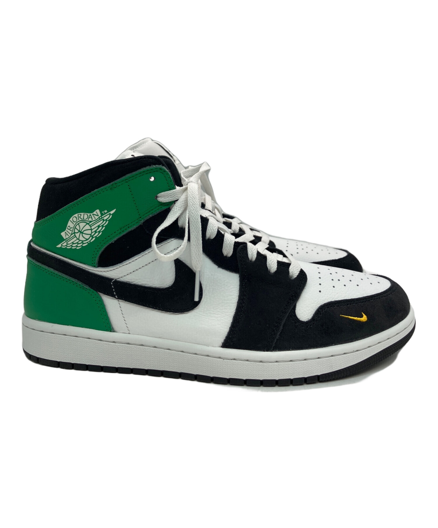 最終値下げNike ハイカットスニーカー ホワイト/ブラック/グリーン　20cm 中古・古着通販】NIKE (ナイキ) ハイカットスニーカー サミット