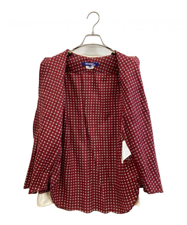 JUNYA WATANABE MAN メッセージプリントシャツ レッド M 中古・古着通販】JUNYA WATANABE MAN (ジュンヤワタナベマン) 長袖
