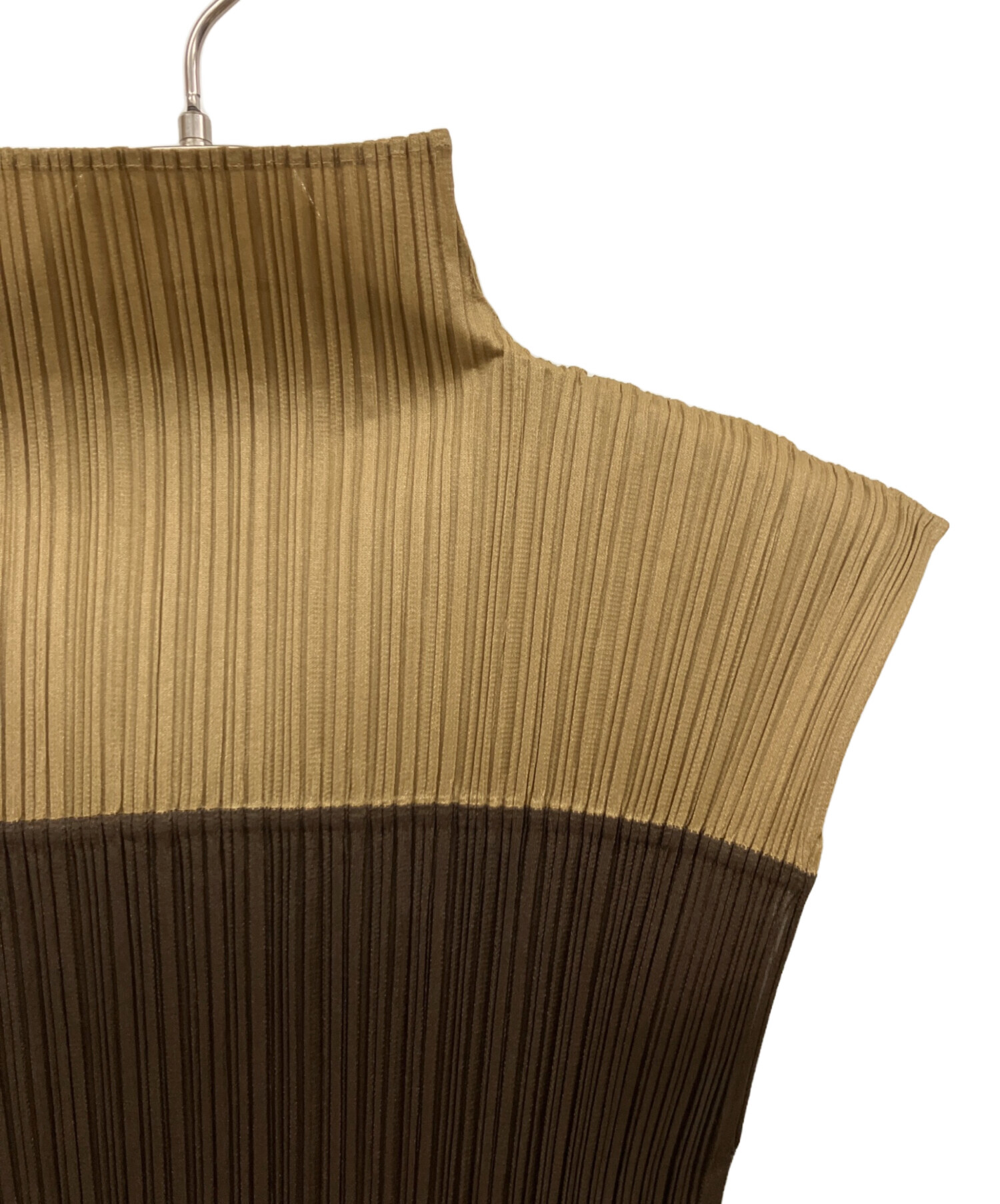 7月終了 PLEATS PLEASE 将棋柄 ノースリーブワンピース PLEATS PLEASE