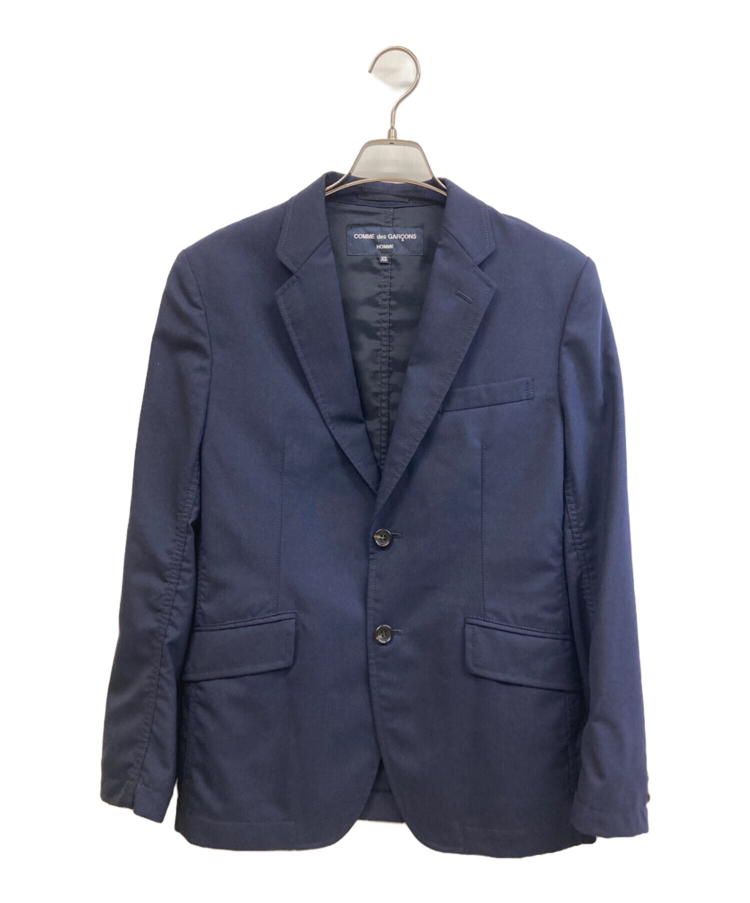 ★COMME des GARÇONS テーラードジャケット ネイビー 中古・古着通販】COMME des GARCONS HOMME (コムデギャルソン オム