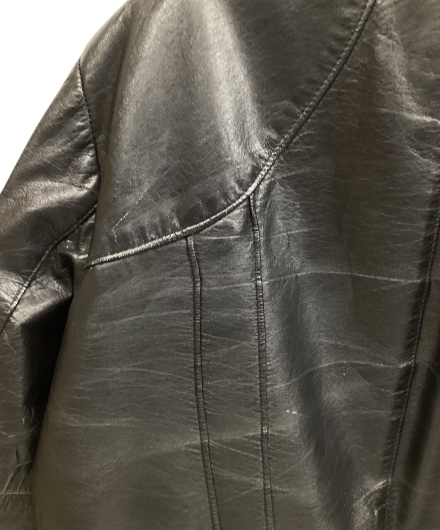 中古・古着通販】Sears (シアーズ) レザージャケット ブラック サイズ