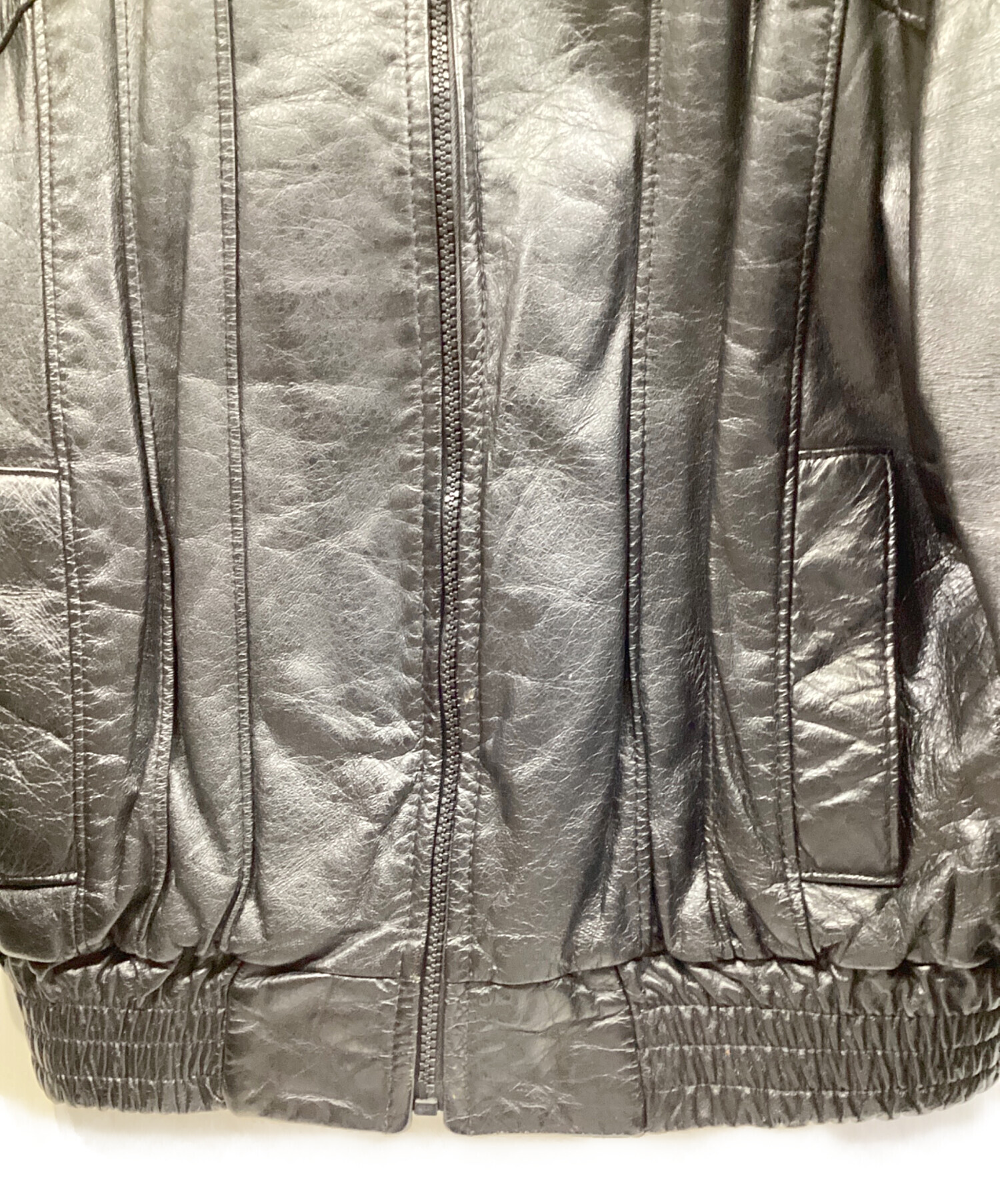 中古・古着通販】Sears (シアーズ) レザージャケット ブラック サイズ