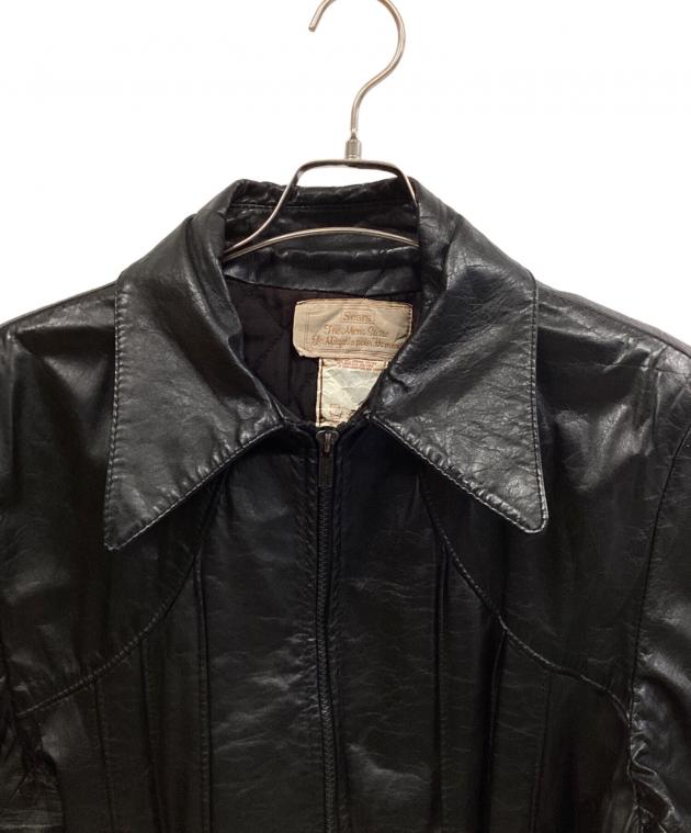 中古・古着通販】Sears (シアーズ) レザージャケット ブラック サイズ