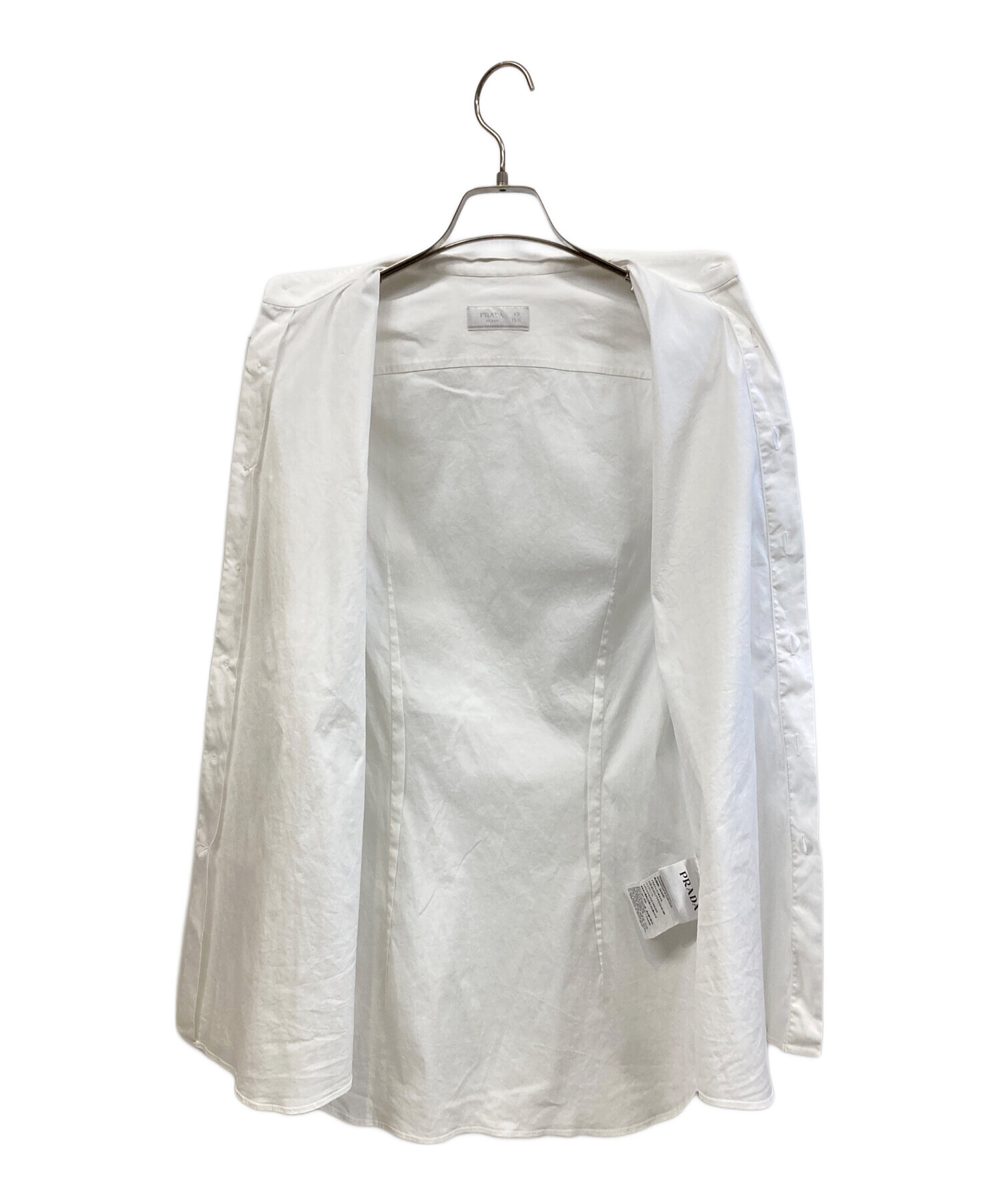 中古・古着通販】PRADA (プラダ) 長袖シャツ ホワイト サイズ:48