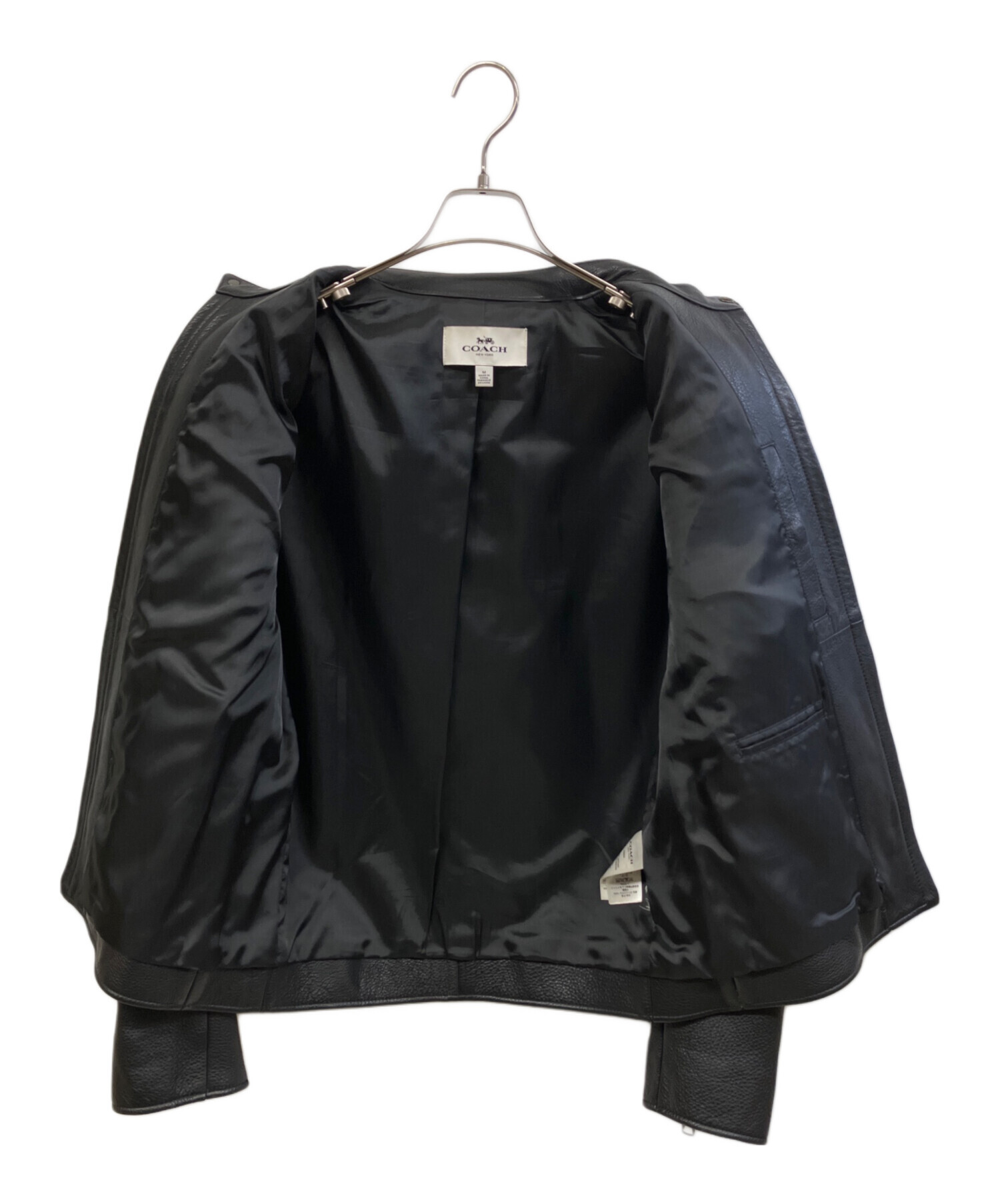 中古・古着通販】COACH (コーチ) レザージャケット ブラック サイズ:M