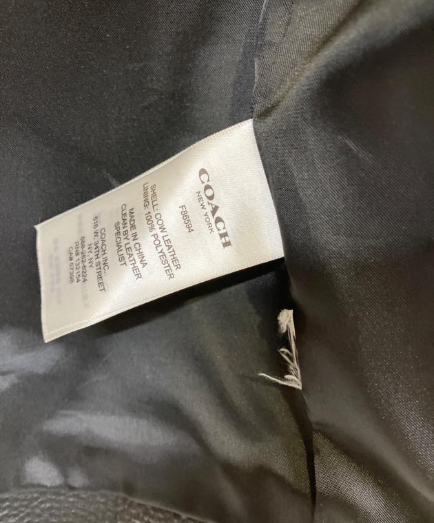 中古・古着通販】COACH (コーチ) レザージャケット ブラック サイズ:M