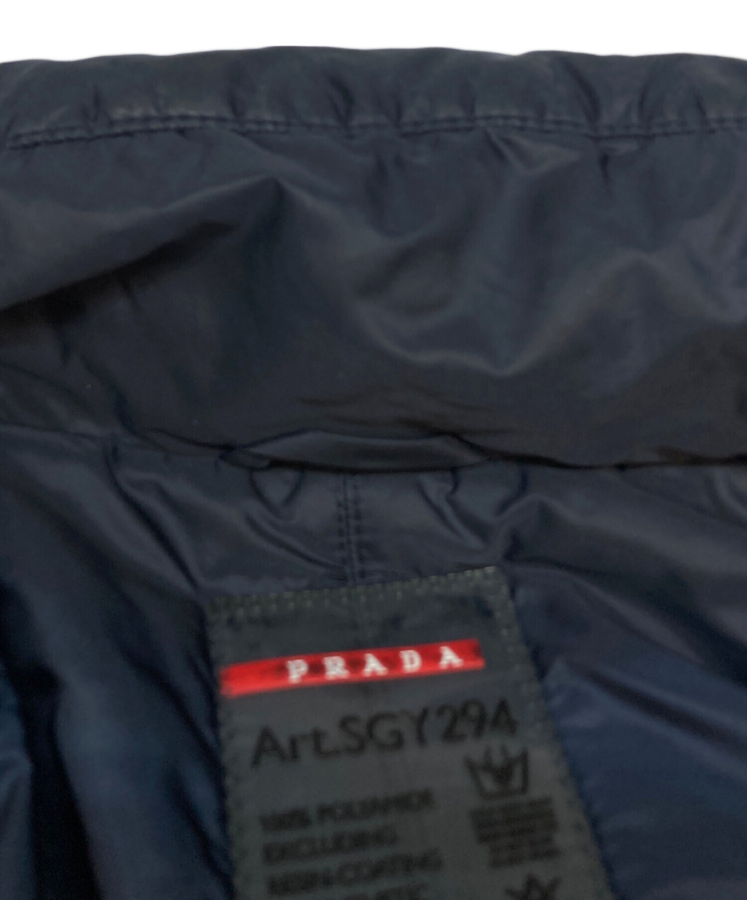 中古・古着通販】PRADA (プラダ) ダウンコート ネイビー サイズ:48