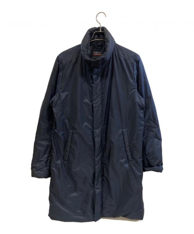 PRADA コート 48 中古・古着通販】PRADA (プラダ) ダウンコート ネイビー サイズ:48