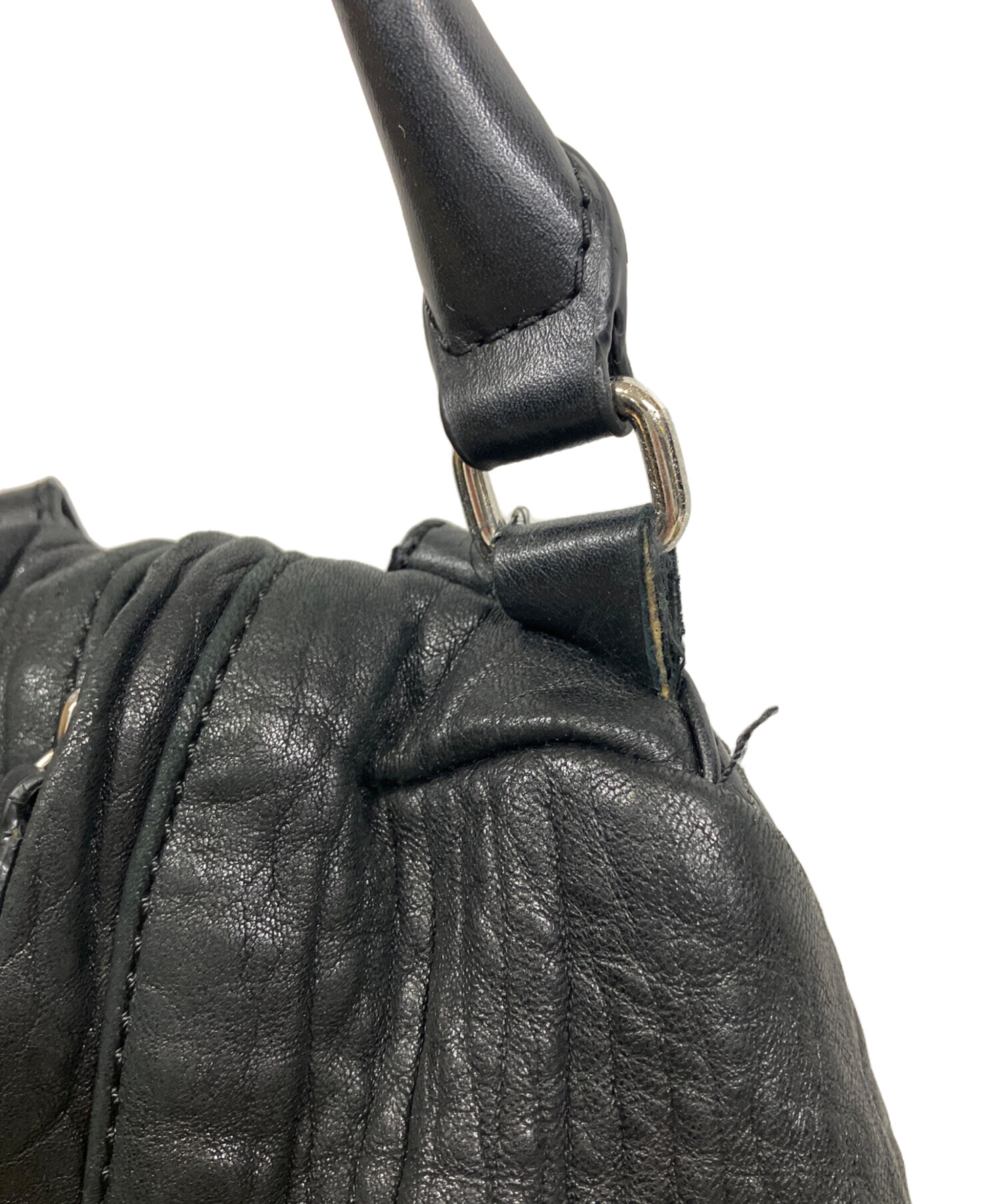 中古・古着通販】DIESEL (ディーゼル) レザーセンタージップリュック