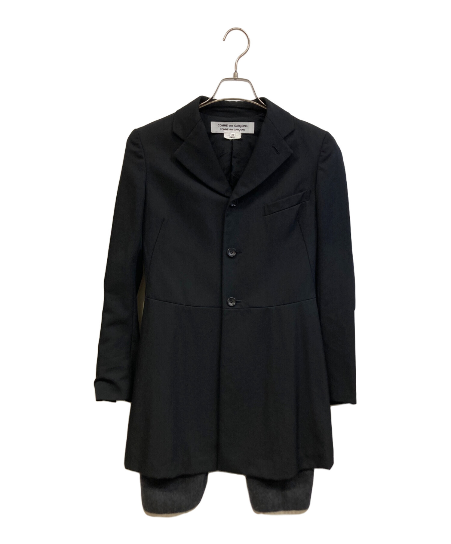 COMME des GARÇONS ブラック チェスターコート S 中古・古着通販】COMME des GARCONS (コムデギャルソン) チェスター