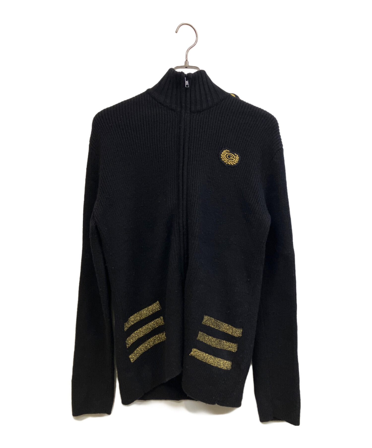 レア！アディダス　ニットパーカーニットパンツ　セットアップ　ブラック　Lサイズ 中古・古着通販】adidas (アディダス) ニットパーカー ブラック サイズ