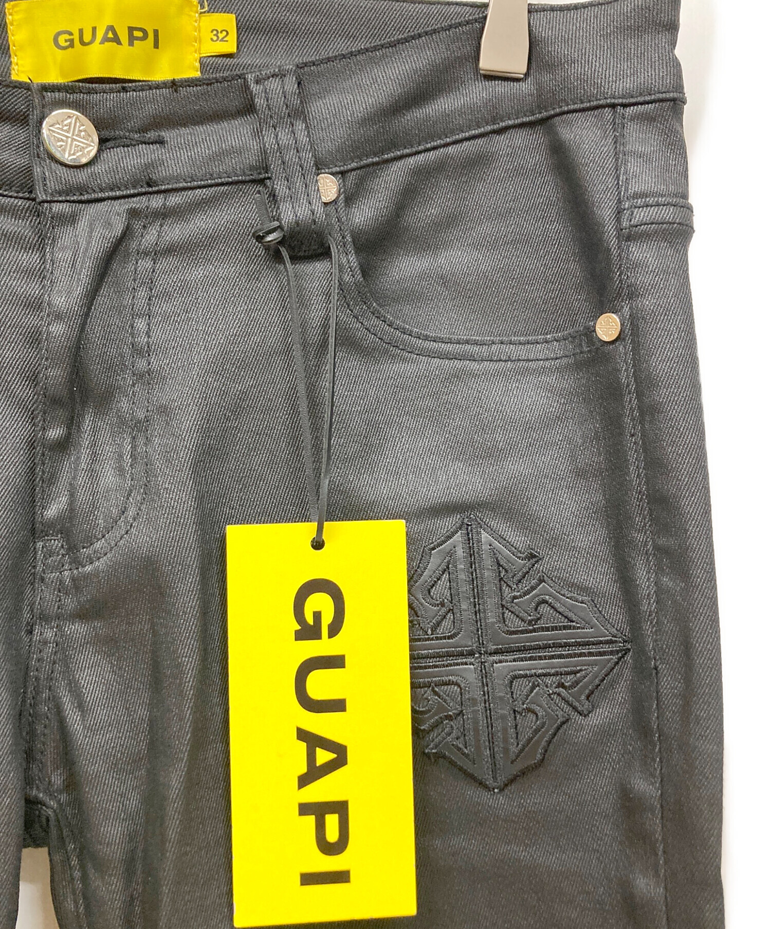 中古・古着通販】GUAPI (グアピ) デニムパンツ ブラック サイズ:32 