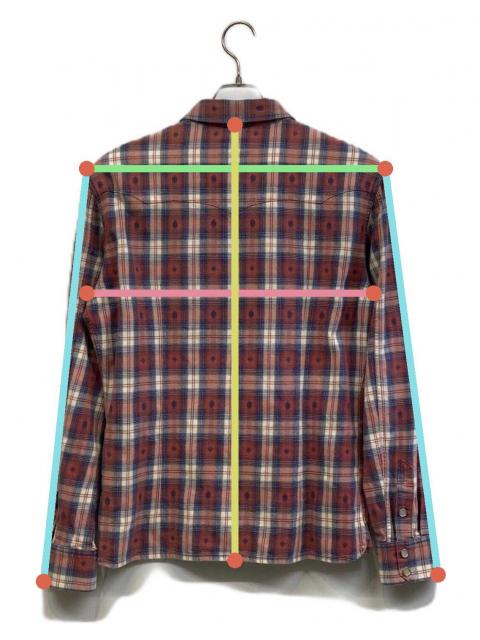 中古・古着通販】FLAT HEAD (フラット ヘッド) 長袖シャツ レッド