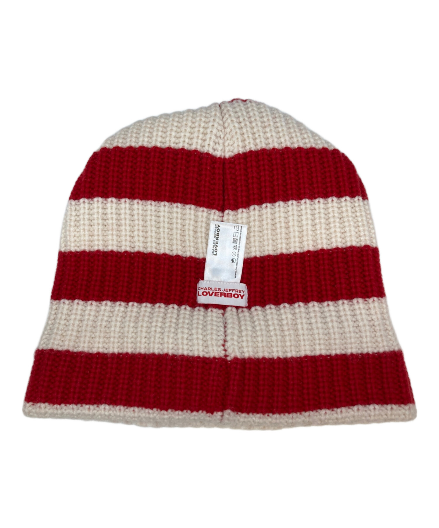 LOVERBOY ニット帽 赤白 ドット 中古・古着通販】CHARLES JEFFREY LOVERBOY (チャールズ ジェフリー