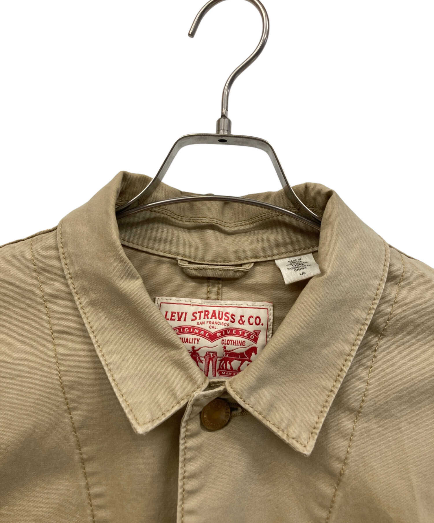 中古・古着通販】LEVI'S (リーバイス) ワークジャケット ベージュ