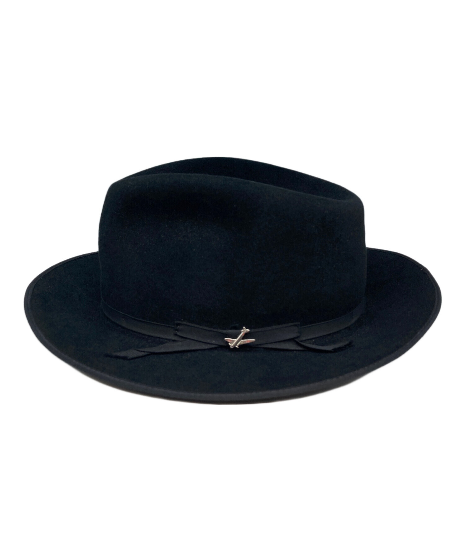 ステットソン　ハット　珍品　ヴィンテージ　50s ブラック　古着　メンズ 中古・古着通販】STETSON (ステットソン) ハット ブラック｜ブランド