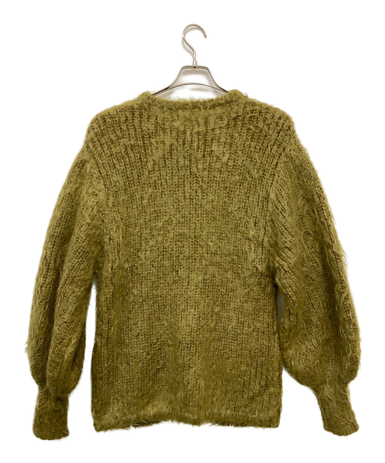 中古・古着通販】CLANE (クラネ) SHAGGY OVER CARDIGAN 黄緑