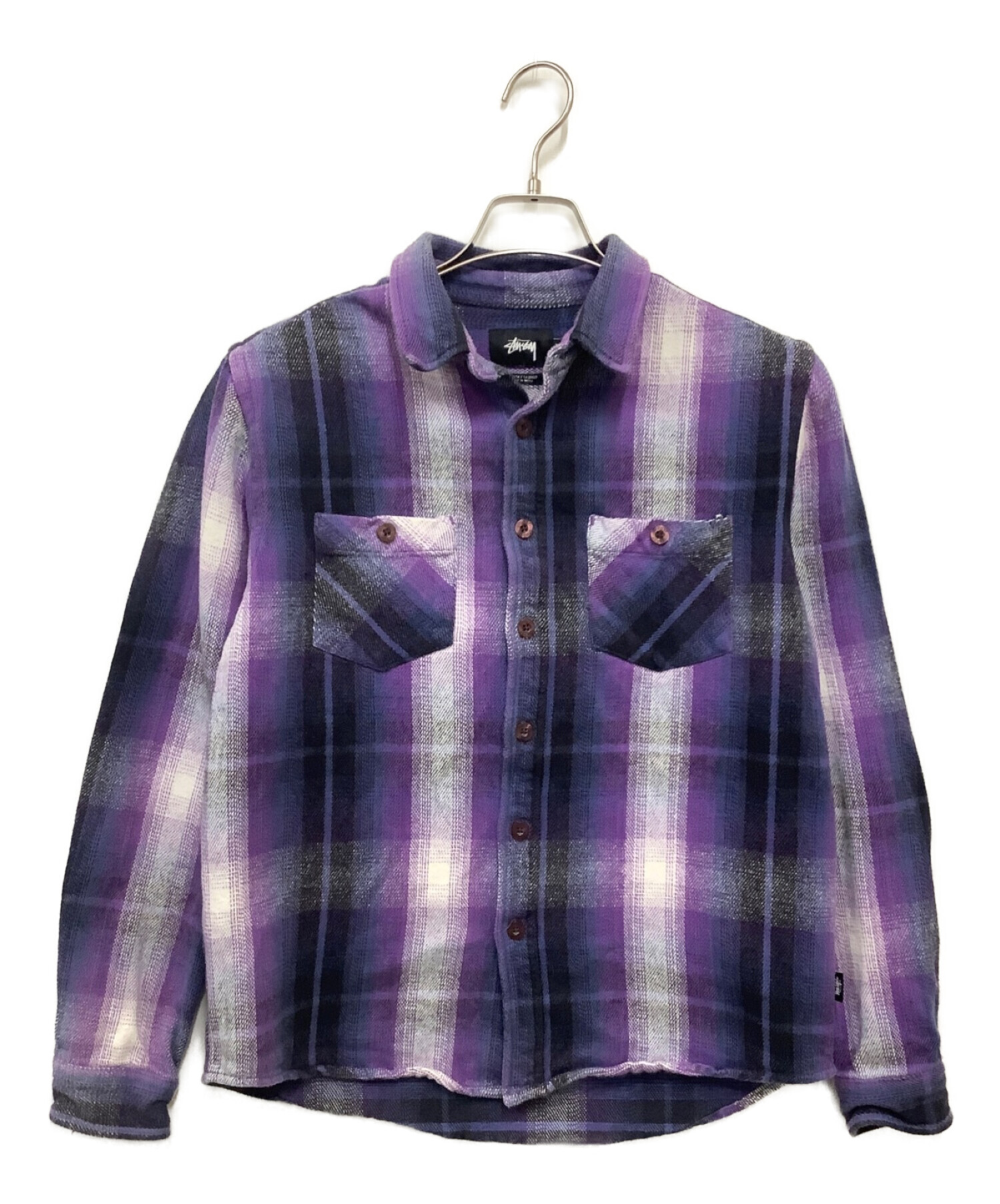 中古・古着通販】stussy (ステューシー) コットンシャツ パープル 