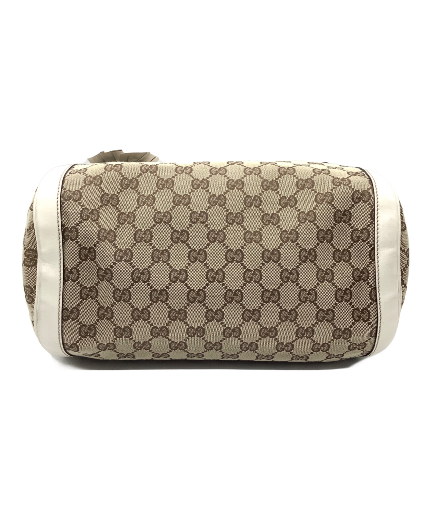 中古・古着通販】GUCCI (グッチ) ハンドバッグ ベージュ×ホワイト 