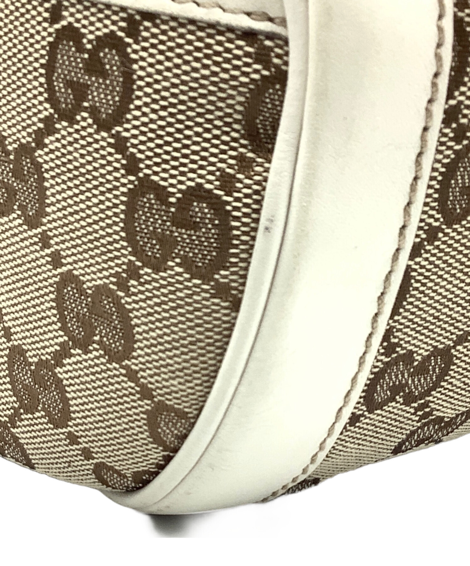 中古・古着通販】GUCCI (グッチ) ハンドバッグ ベージュ×ホワイト