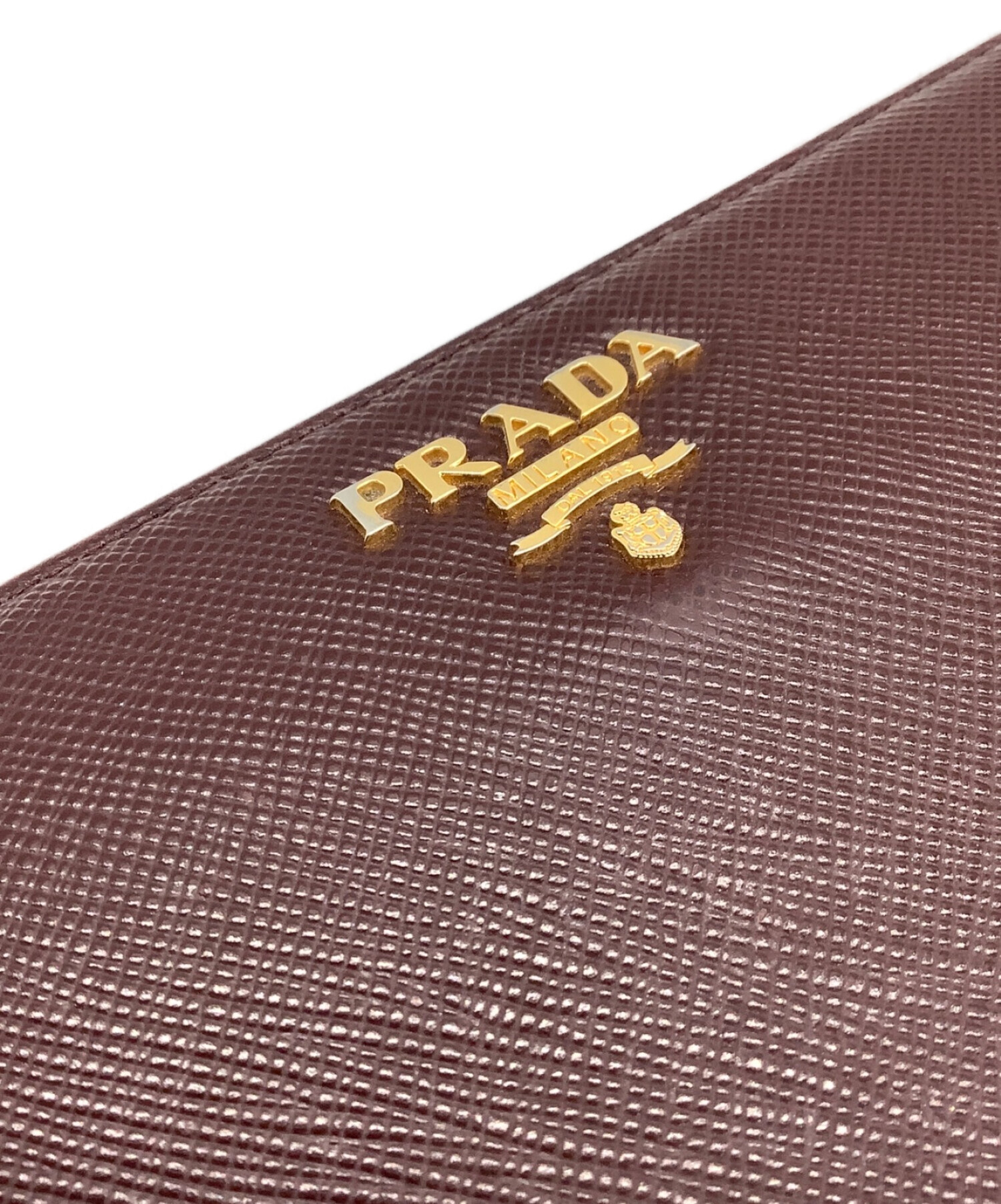 中古・古着通販】PRADA (プラダ) ラウンドファスナー長財布 ブラウン