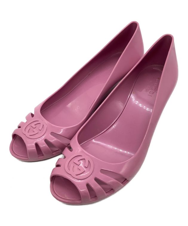 中古・古着通販】GUCCI (グッチ) ラバーシューズ ピンク サイズ 中古・古着通販】GUCCI (グッチ) ラバーシューズ ピンク サイズ