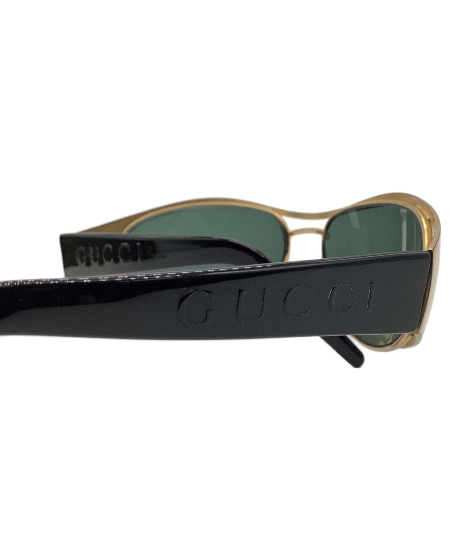 中古・古着通販】GUCCI (グッチ) サングラス ブラック×グリーン 中古・古着通販】GUCCI (グッチ) サングラス ブラック×グリーン