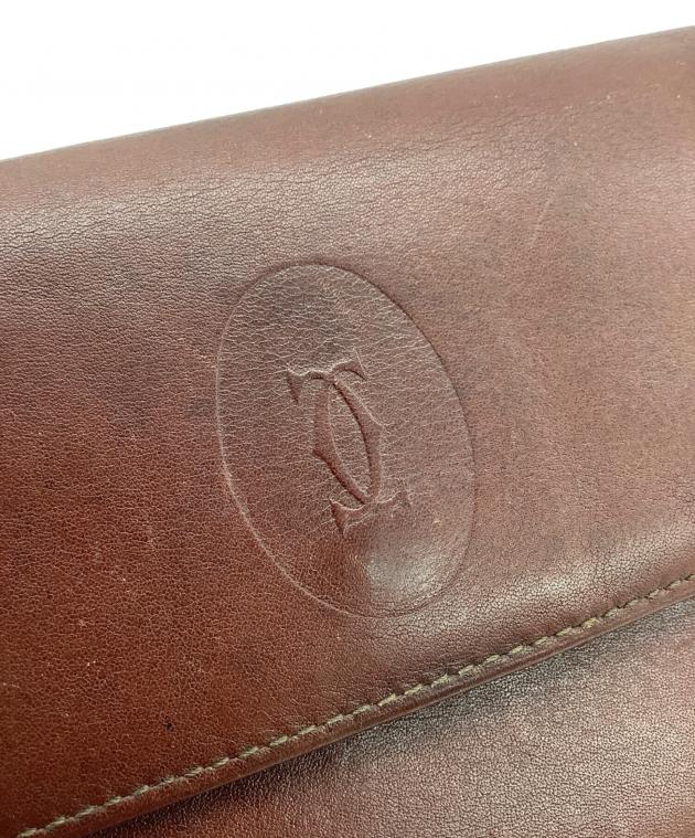 中古・古着通販】Cartier (カルティエ) がま口財布 ボルドー｜ブランド