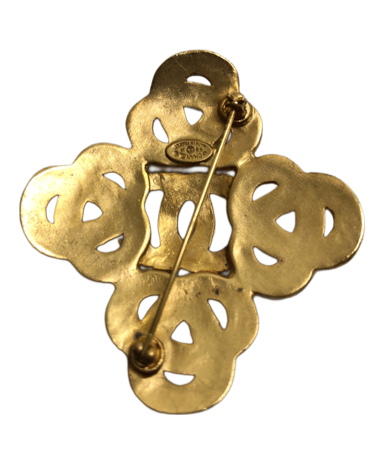 CHANEL ゴールド ヴィンテージ　ブローチ 中古・古着通販】CHANEL (シャネル) ヴィンテージブローチ ゴールド