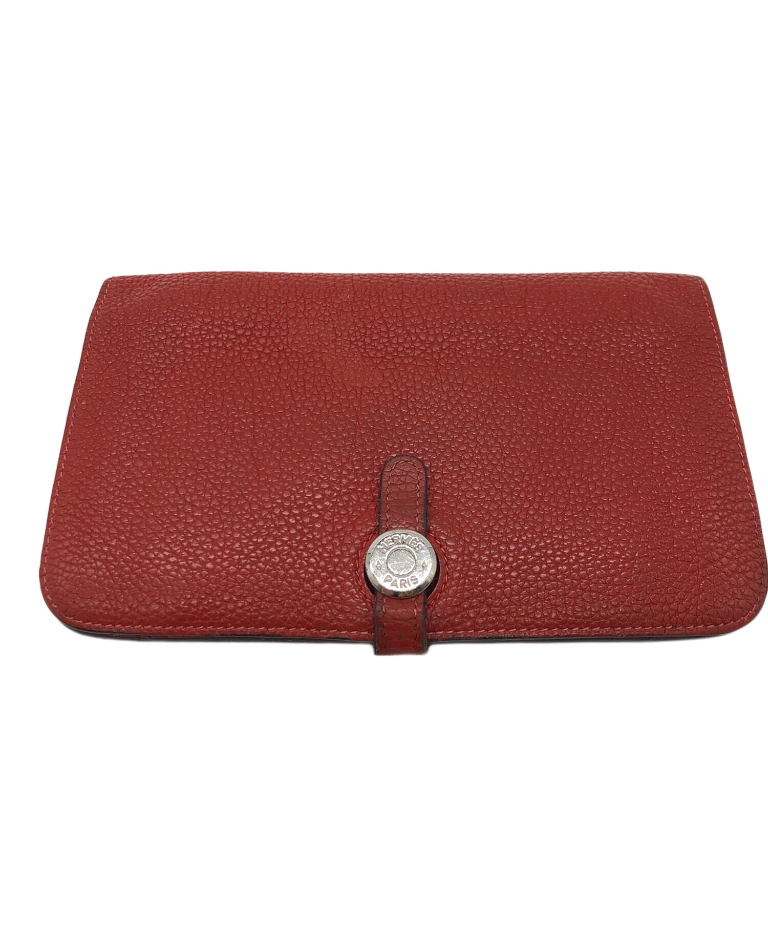中古・古着通販】HERMES (エルメス) 2つ折り長財布 レッド｜ブランド 