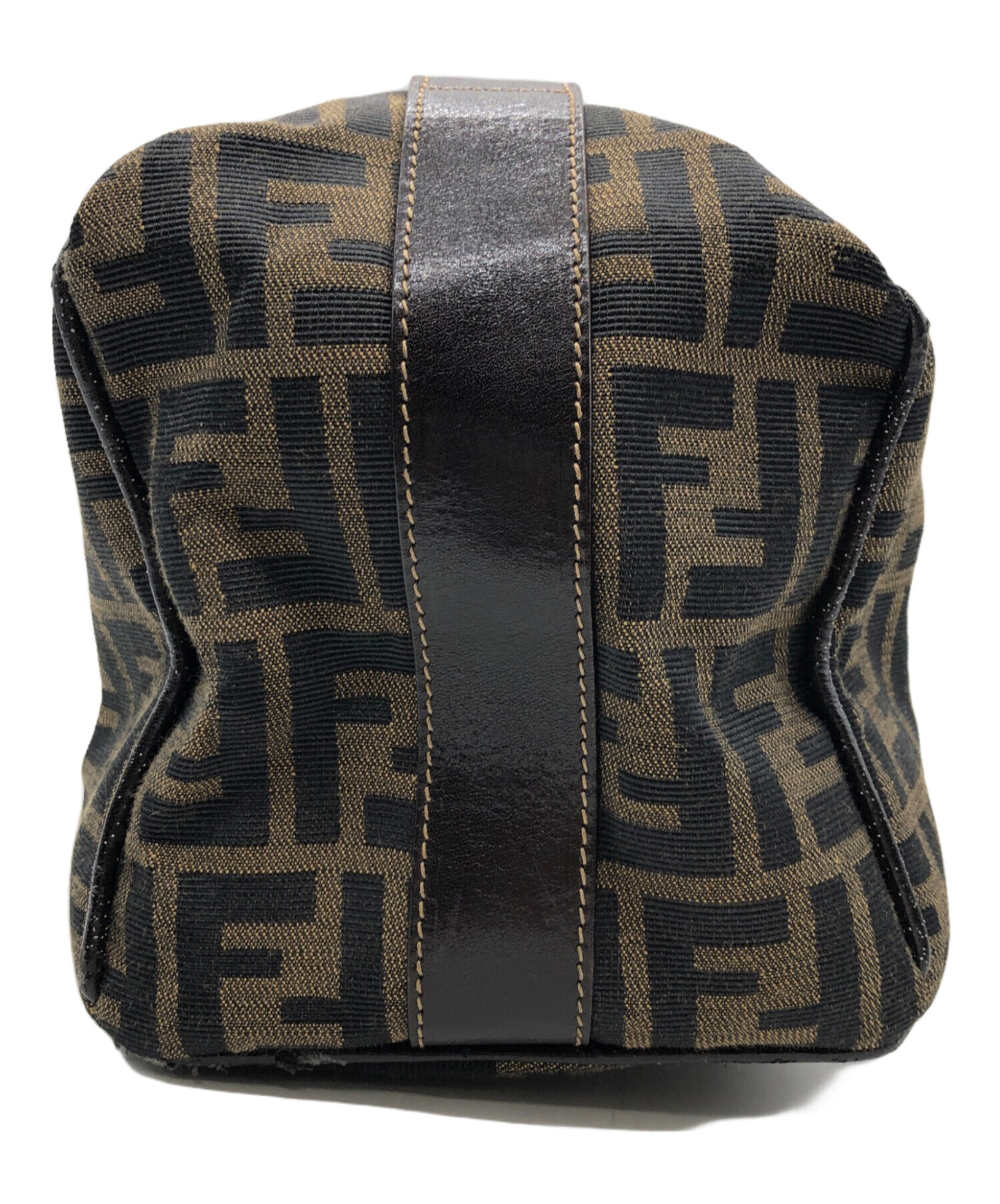 極美品■フェンディ　ズッカ柄　総柄　バニティバッグ　ポーチ　FFロゴ金具 フェンディ ズッカ柄 総柄 バニティバッグ ポーチ FFロゴ金具 極美品